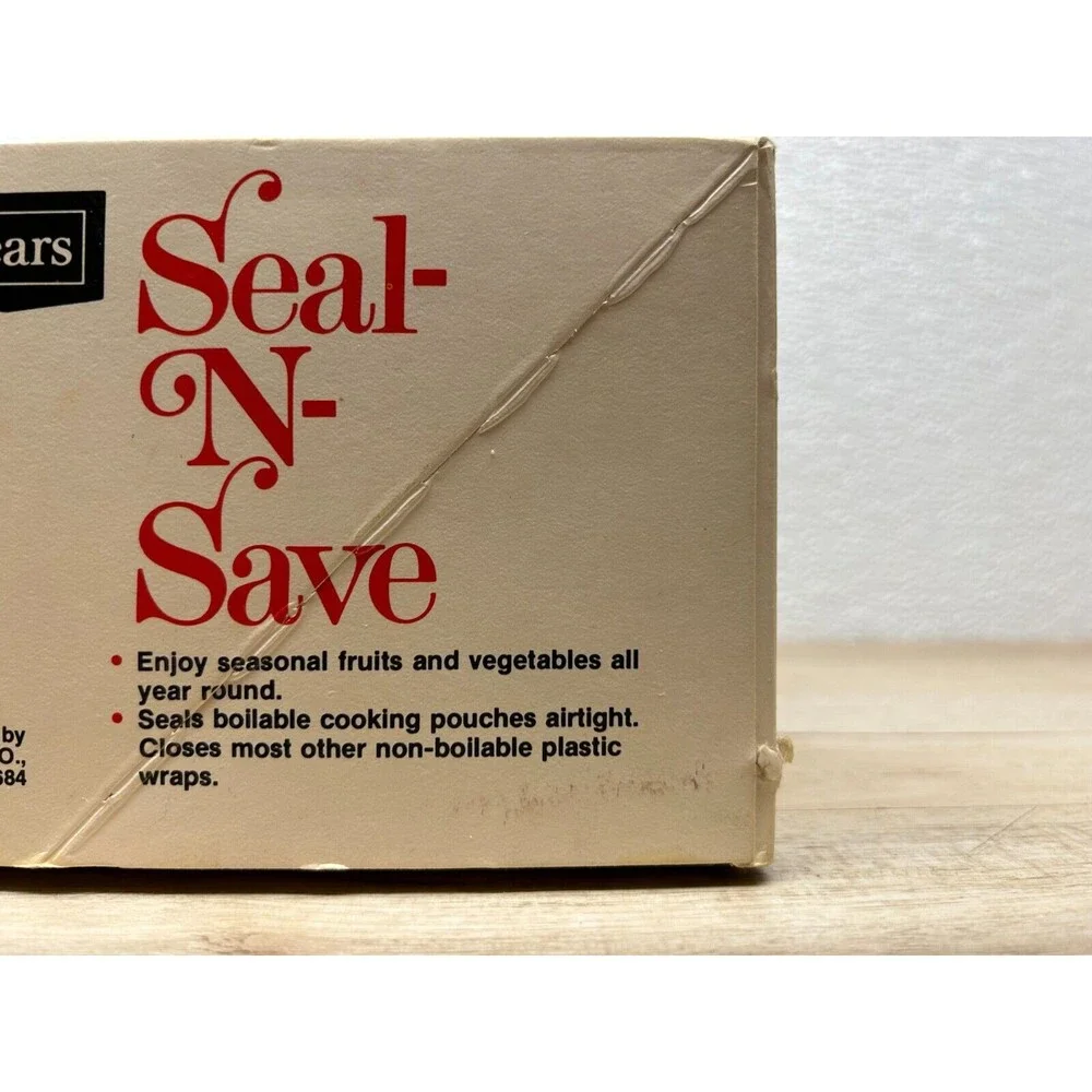 Vtg Sears Seal N Save Cook Save Prepaire Preserve Food Sealing White Machine